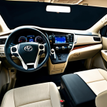 Toyota Sienna Interior**

"Spacious interior of a Toyota Sienna MPV, comfortable seating arrangement with soft cushions, ample legroom, ambient lighting, large windows, family-friendly atmosphere, safe for work, appropriate content, fully clothed, professional, modest, perfect anatomy, natural proportions, well-formed hands, proper finger count, natural body proportions."

**