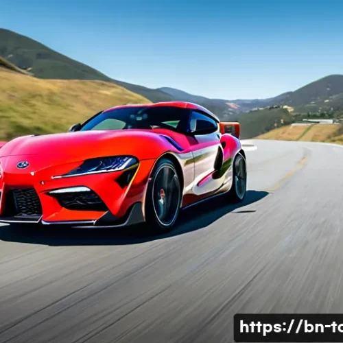 토요타 수프라와 BMW Z4 비교 - **Prompt 1: "A high-octane action shot of a vibrant red Toyota Supra (latest model) aggressively cor...